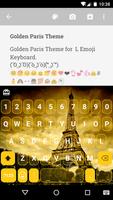 Golden Paris Emoji Keyboard постер