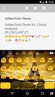 Golden Paris Emoji Keyboard تصوير الشاشة 1