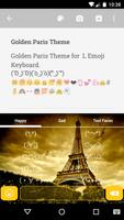 Golden Paris Emoji Keyboard تصوير الشاشة 2