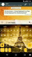 Golden Paris Emoji Keyboard تصوير الشاشة 3