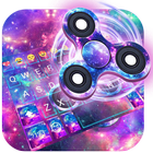 Fidget Spinner Galaxy Emoji Keyboard Theme🔥 icône
