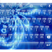 Emoji Keyboard Glass Blue Wave