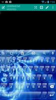 Emoji Keyboard Glass Blue Wave पोस्टर