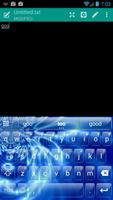 Emoji Keyboard Glass Blue Wave captura de pantalla 1