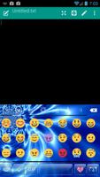 Emoji Keyboard Glass Blue Wave imagem de tela 2