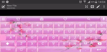 Emoji Keyboard Glass Pink Flow