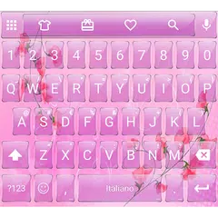 Скачать Emoji Keyboard Glass Pink Flow APK