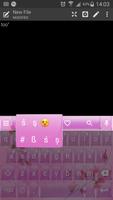Emoji Keyboard Glass Pink Flow ảnh chụp màn hình 3
