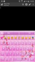 برنامه‌نما Emoji Keyboard Glass Pink Flow عکس از صفحه