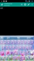 Emoji Keyboard Glass PinkFlow2 Screenshot 1