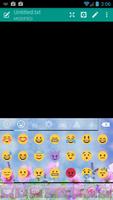 Emoji Keyboard Glass PinkFlow2 screenshot 2