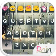 Rain Drops Flat Emoji Keyboard