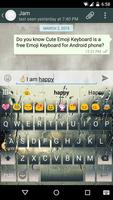 Rain Drops Flat Emoji Keyboard capture d'écran 1