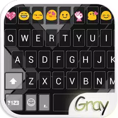 Gray Love Emoji Keyboard Theme APK 下載