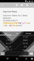 Gray Love Emoji Keyboard Theme capture d'écran 2