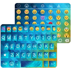 Скачать Blue Diamond KK Emoji Keyboard APK