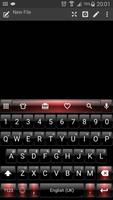 Emoji Keyboard Dusk Black Red Poster