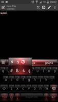 Emoji Keyboard Dusk Black Red captura de pantalla 2