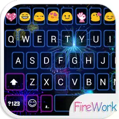 Скачать Fireworks Emoji Keyboard Theme APK