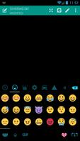 Emoji Keyboard Flat Black Blue ảnh chụp màn hình 2