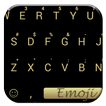 Emoji Keyboard Flat Black Gold