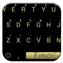Emoji Keyboard Flat Black Gold APK