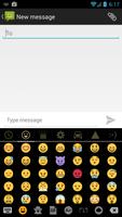 Emoji Keyboard Flat Black Gold ảnh chụp màn hình 2