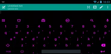 Emoji Keyboard Flat Black Pink