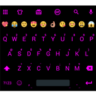 Emoji Keyboard Flat Black Pink Zeichen