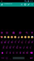 Emoji Keyboard Flat Black Pink Affiche