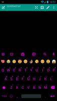 Emoji Keyboard Flat Black Pink Plakat