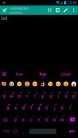 Emoji Keyboard Flat Black Pink Screenshot 1