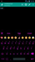Emoji Keyboard Flat Black Pink تصوير الشاشة 1