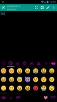 Emoji Keyboard Flat Black Pink imagem de tela 2