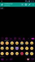 Emoji Keyboard Flat Black Pink Screenshot 2