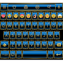 Emoji Keyboard Frame Blue Gold APK