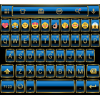 Emoji Keyboard Frame Blue Gold Zeichen