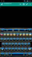 Emoji Keyboard Frame Blue Gold ポスター