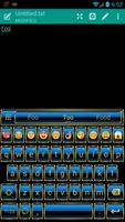 Emoji Keyboard Frame Blue Gold скриншот 1