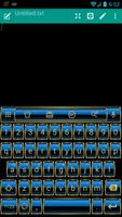 Emoji Keyboard Frame Blue Gold capture d'écran 2