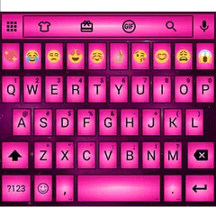 Скачать Emoji Keyboard Led Pink Theme APK