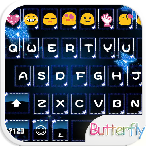 Light Butterfly Emoji Keyboard