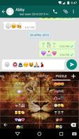 Wild Lion Emoji Keyboard Theme Ekran Görüntüsü 3