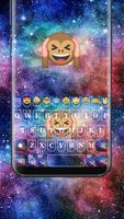 Galaxy Monkey Emoji Keyboard Theme Affiche