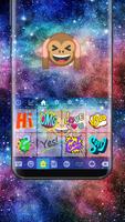 Galaxy Monkey Emoji Keyboard Theme capture d'écran 2