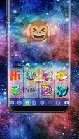 Galaxy Monkey Emoji Keyboard Theme скриншот 2