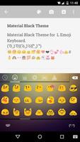Material Black Emoji Keyboard captura de pantalla 1