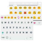 Material White Emoji Keybaord icône