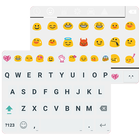 Material White Emoji Keybaord أيقونة