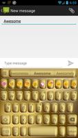 Emoji Keyboard SolidGold Theme ảnh chụp màn hình 1